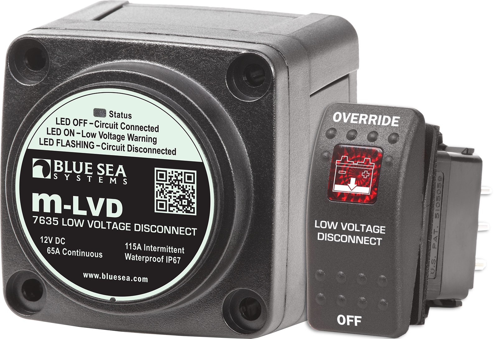 Blue Sea 7635 Automatischer Trennschalter/Tiefentladeschutz M-LVD